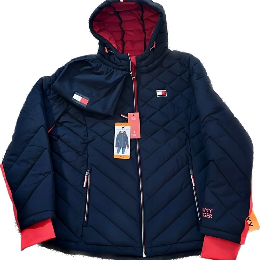 NWT NAVY Tommy Hilfiger Ladies' Packable Jacket XXL